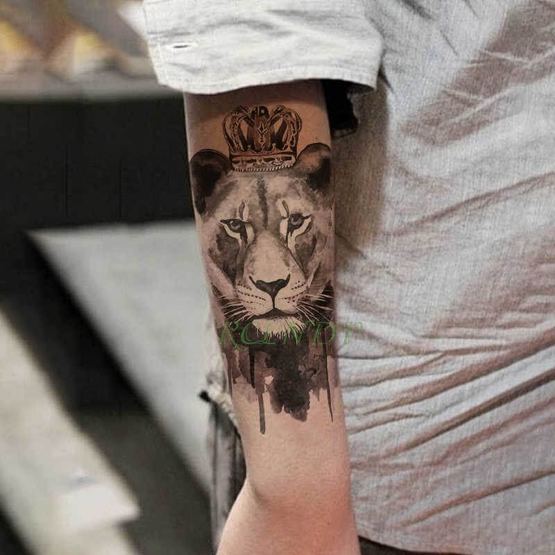 Buy The Lion and Lioness Wear Crown Couple Tattoo Temporary Online in India   Etsy