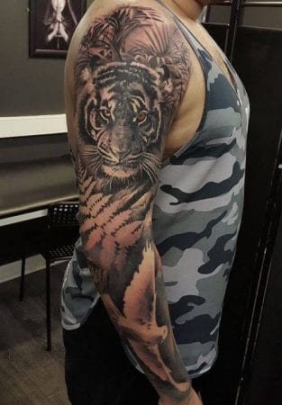 15+ Best Sleeve Tattoo Designs – Tiger Tattoo Ideas - PetPress