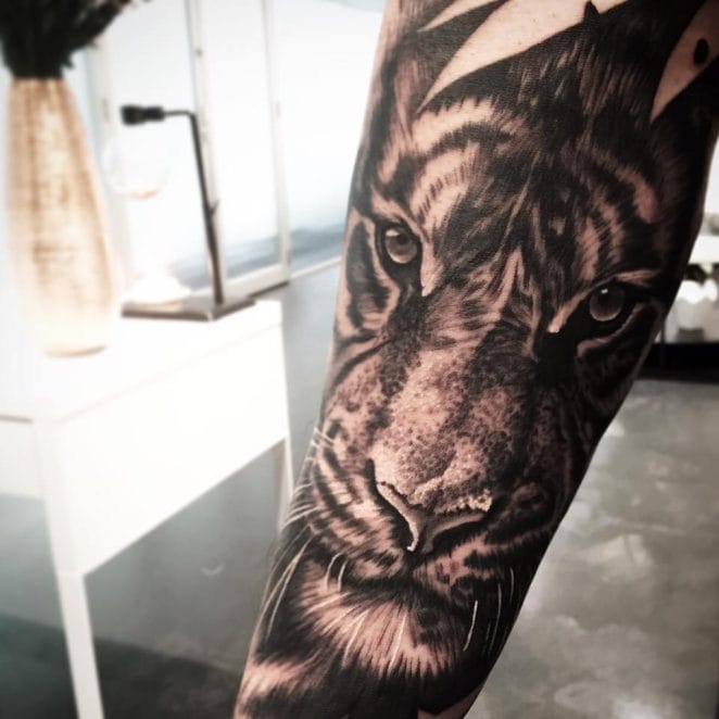 15+ Best Arm Tattoo Designs - Tiger Tattoo Ideas - PetPress