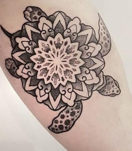 15+ Best Turtle and Flower Tattoo Designs - PetPress