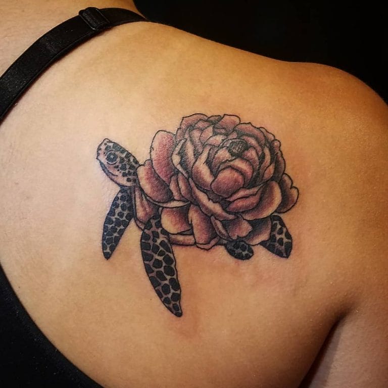 15+ Best Turtle and Flower Tattoo Designs PetPress