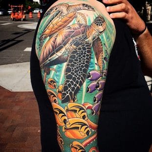 The 15+ Best Sleeve Tattoos – Turtle Tattoo Designs - PetPress
