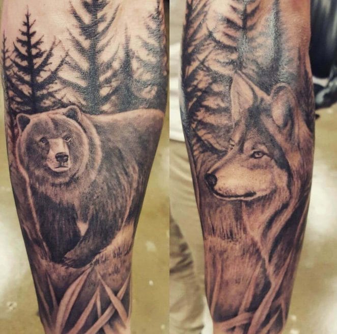 10+ Best Bear and Wolf Tattoo Ideas - PetPress