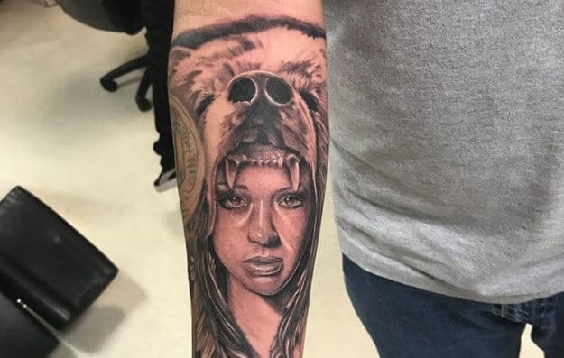 12+ Best Bear Headdress Tattoo Designs - PetPress 12+ Best Bear Headdress Tattoo Designs - PetPress