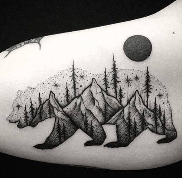 12+ Unique Bear & Mountain Tattoo Designs - PetPress