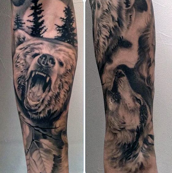 Top 12+ Bear Sleeve Tattoo Designs - PetPress