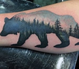 12+ Amazing Bear and Trees Tattoo Designs - PetPress