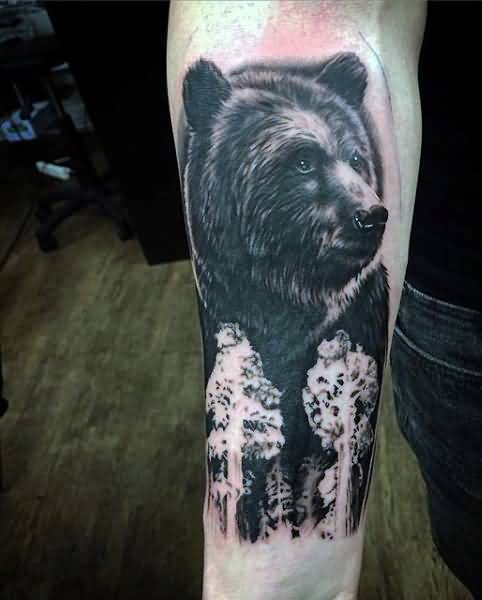 12+ Amazing Bear and Trees Tattoo Designs - PetPress