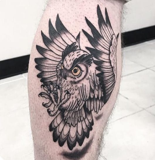 12+ Realistic Flying Owl Tattoo Designs and Ideas PetPress