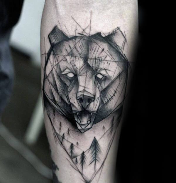 15+ Best Geometric Bear Tattoo Designs and Ideas - PetPress