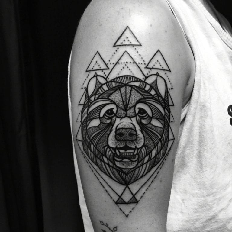 15+ Best Geometric Bear Tattoo Designs and Ideas - PetPress