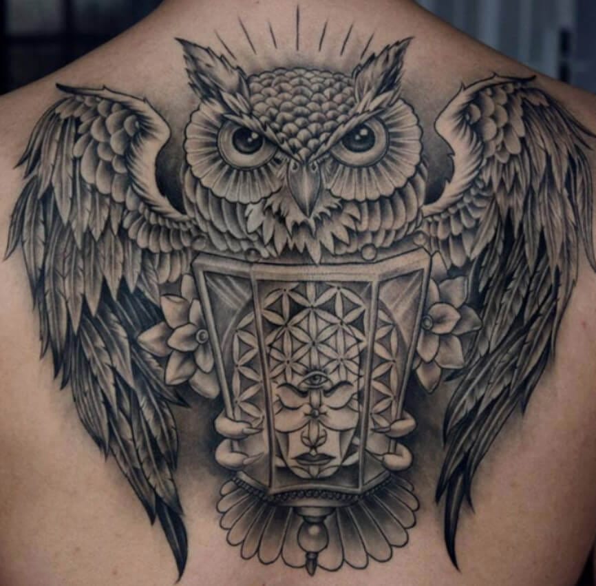 12+ Best Owl Back Tattoo Ideas - PetPress