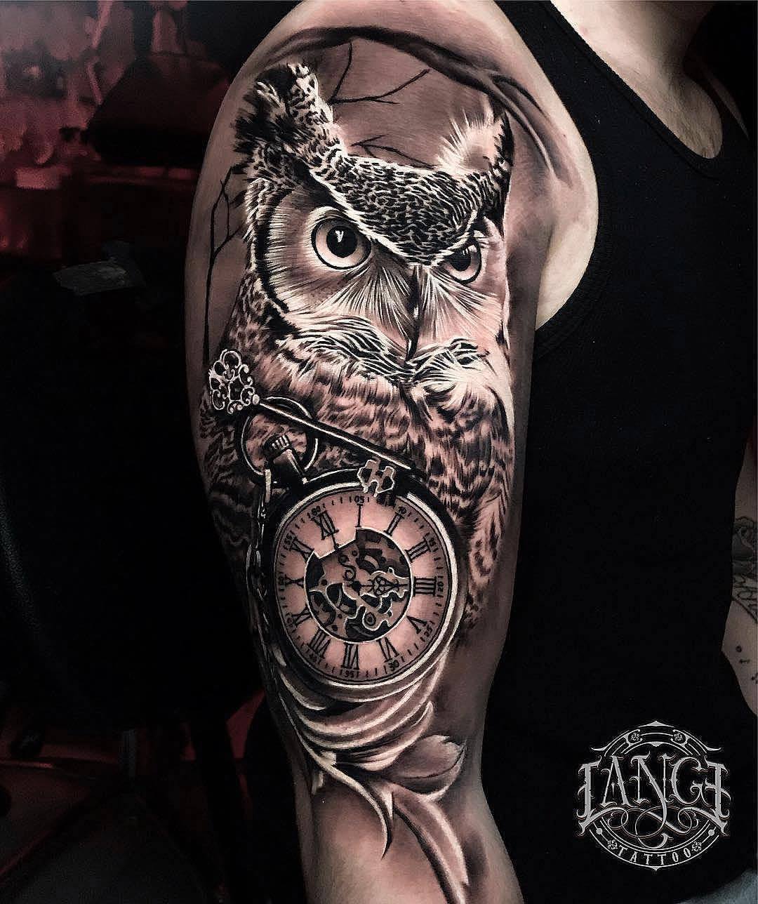 12+ Best Owl and Clock Tattoo Ideas - PetPress