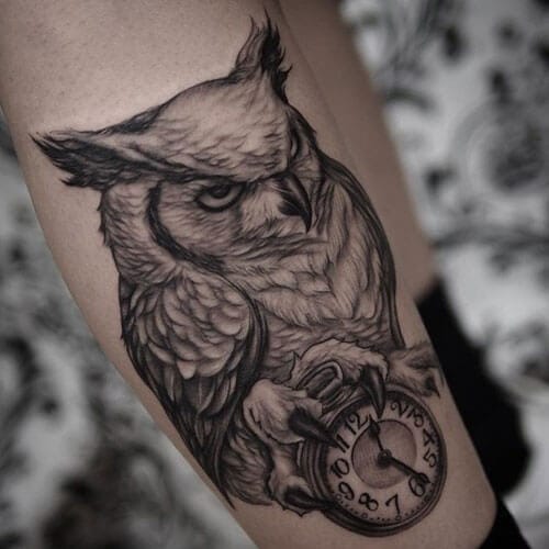 12+ Best Owl and Clock Tattoo Ideas PetPress