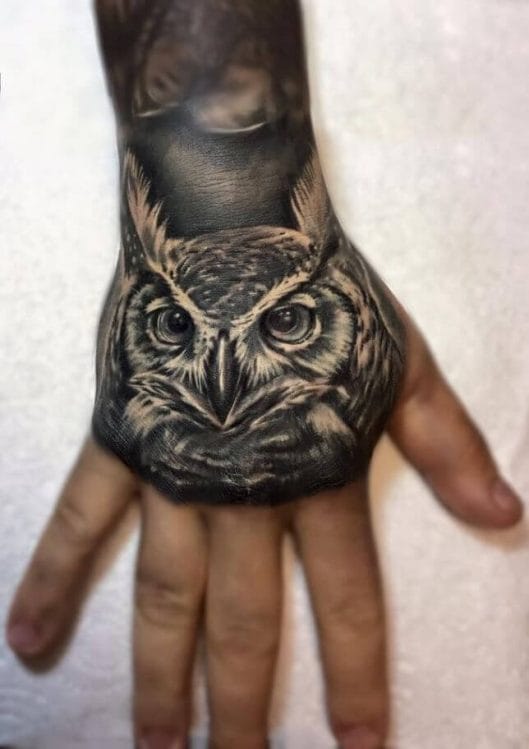 12+ Best Owl Hand Tattoo Designs PetPress