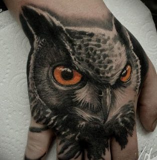 12+ Best Owl Hand Tattoo Designs - PetPress