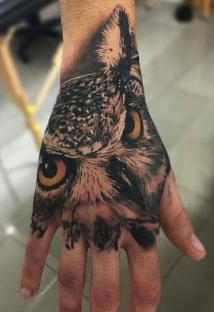 12+ Best Owl Hand Tattoo Designs - PetPress