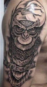 12+ Best Owl Shoulder Tattoo Designs - PetPress