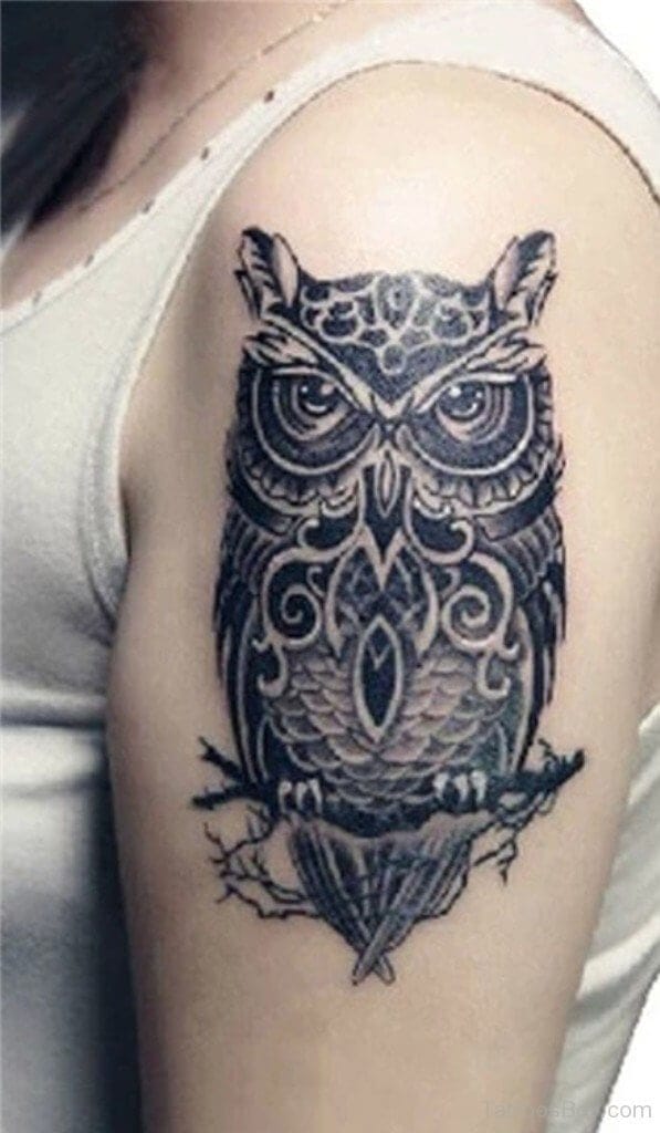 12+ Best Owl Shoulder Tattoo Designs - PetPress