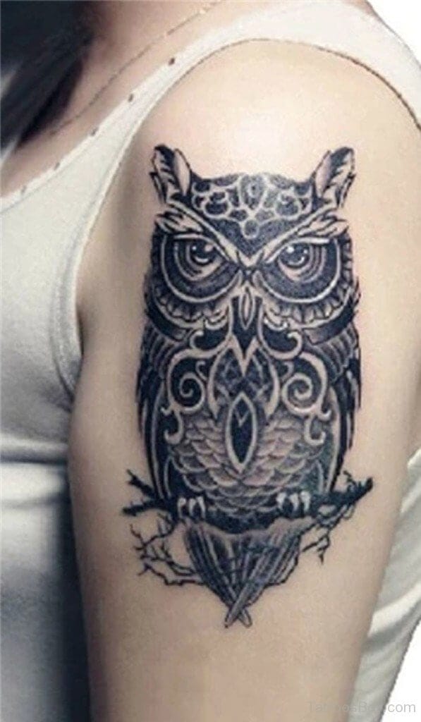 12+ Best Owl Shoulder Tattoo Designs - Petpress