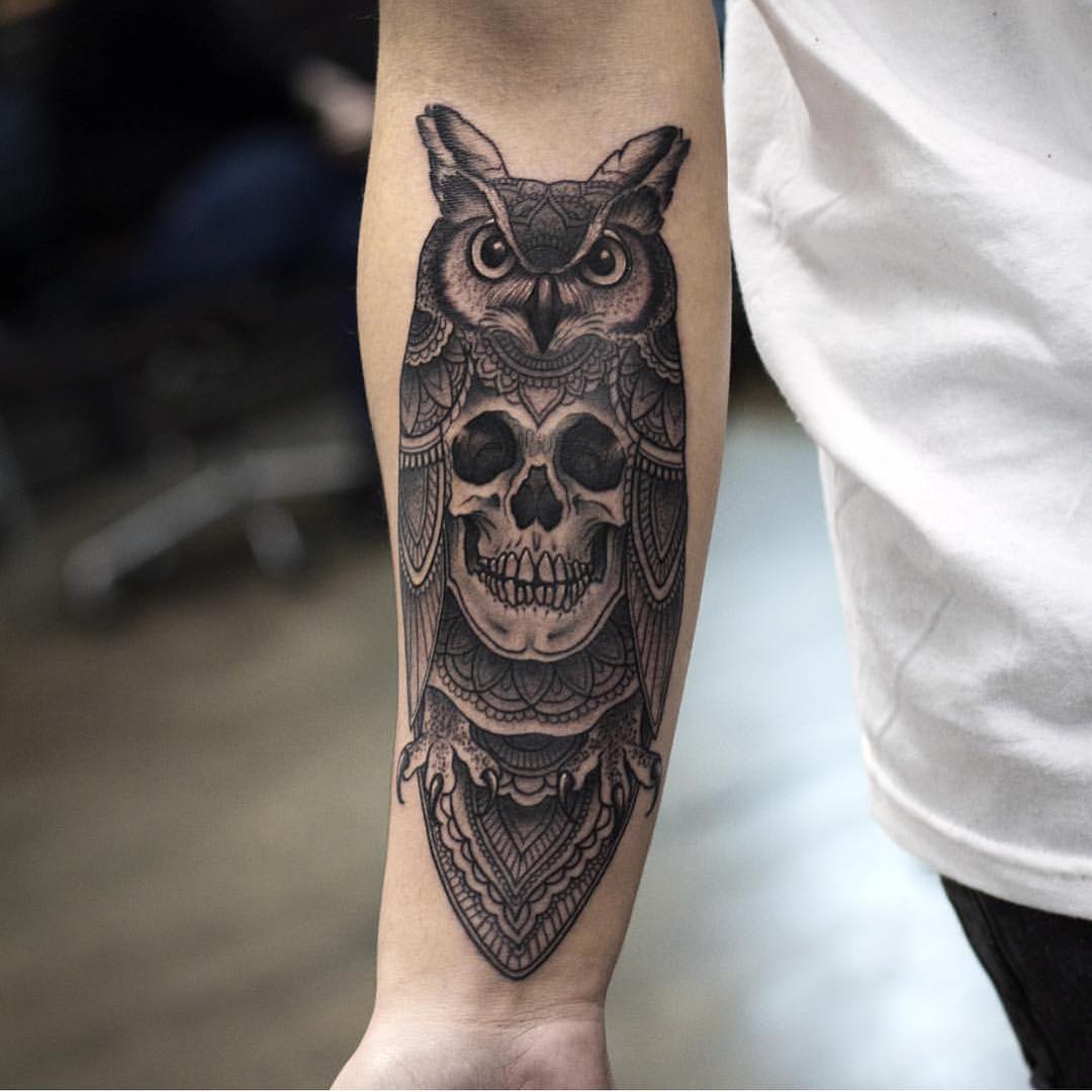 Top 12+ Owl and Skull Tattoo Ideas - PetPress