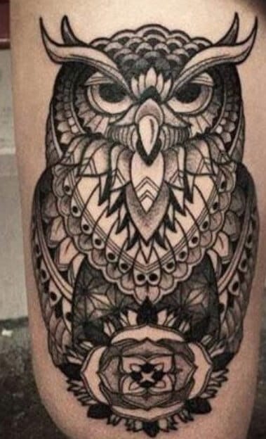 12+ Best Owl Thigh Tattoo Designs - PetPress