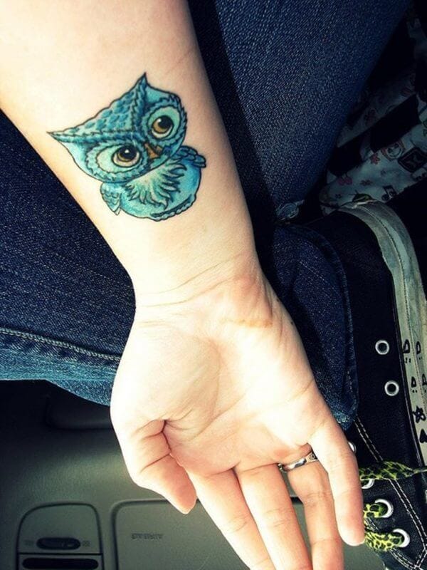 15+ Best Owl Wrist Tattoo Designs - PetPress