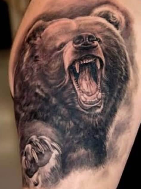 12+ Cool Roaring Bear Tattoo Designs - PetPress