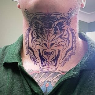 12+ Best Tiger Tattoos - Neck Tattoo Designs - PetPress