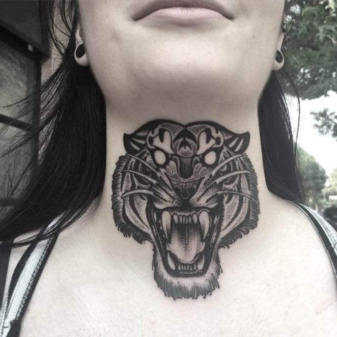 12+ Best Tiger Tattoos - Neck Tattoo Designs - PetPress