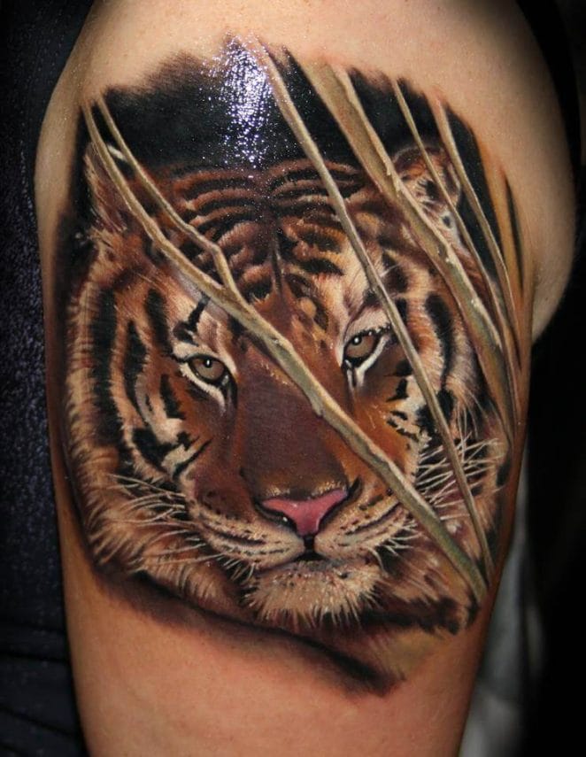 14+ Best Shoulder Tattoo Designs – Tiger Tattoo Ideas - PetPress