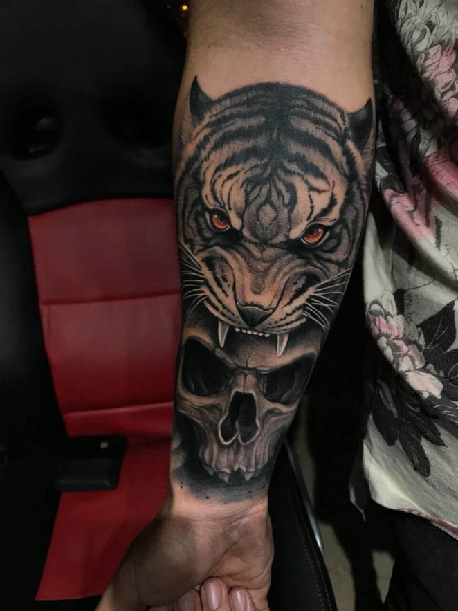 12+ Best Tiger and Skull Tattoo Designs - PetPress
