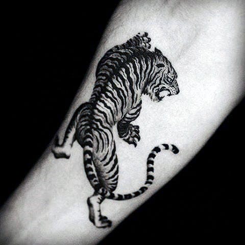 14+ Black and White Tiger Tattoo Designs - PetPress