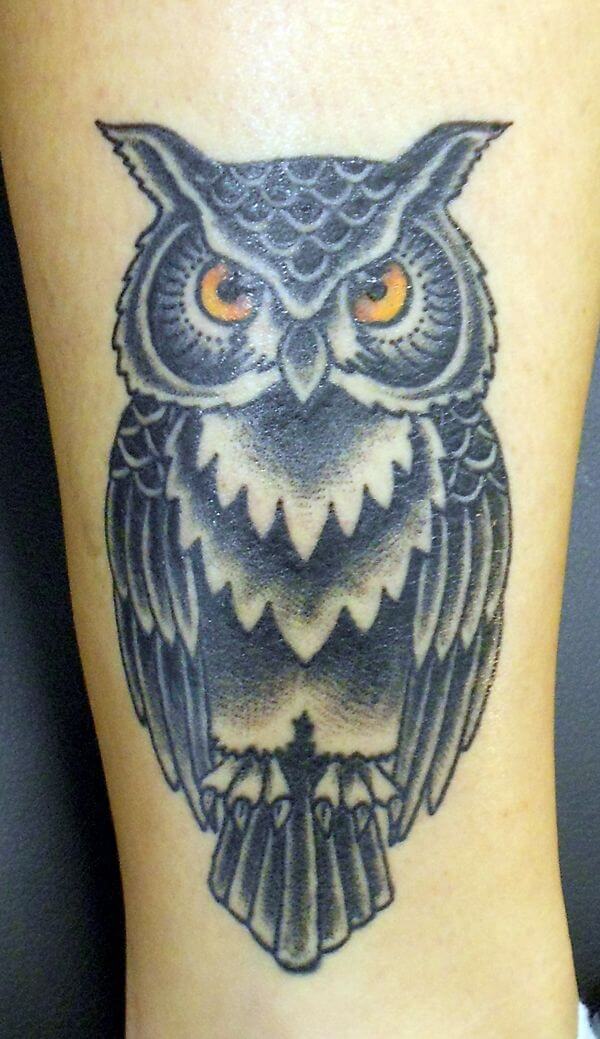 vintage owl tattoo designs