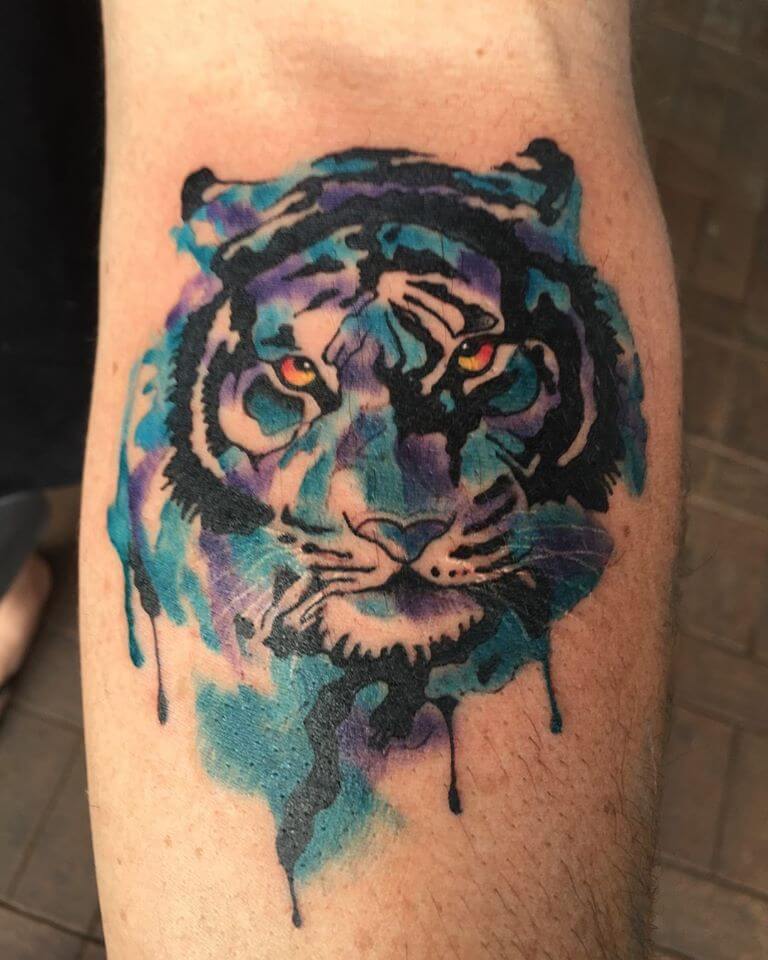 12+ Best Watercolor Tiger Tattoo Designs and Ideas - PetPress