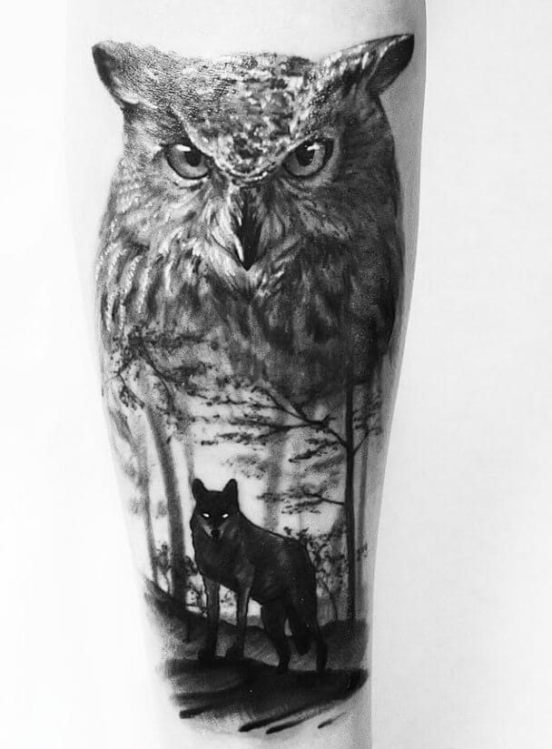 12+ Best Wolf and Owl Tattoo Ideas - PetPress