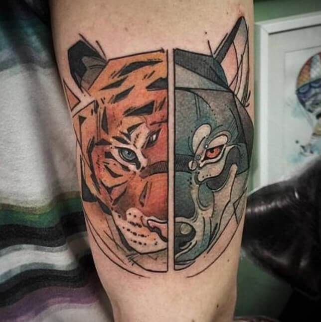 10+ Realistic Wolf and Tiger Tattoo Designs PetPress