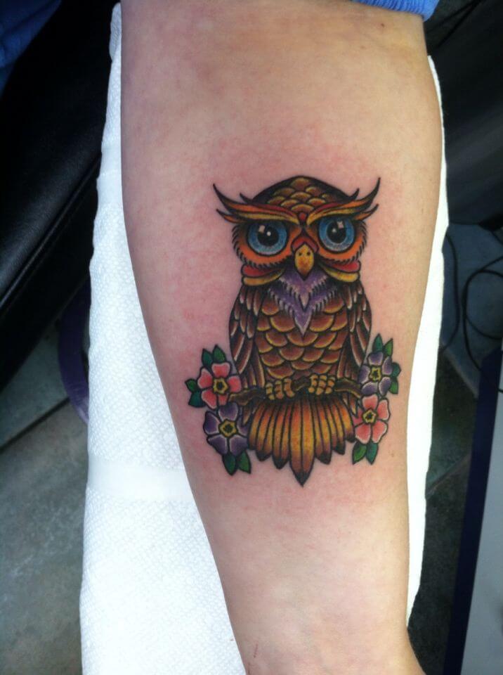 12+ American Traditional Owl Tattoo Designs - PetPress