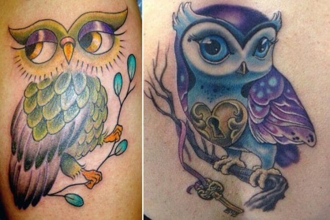 12+ Best Colorful Owl Tattoo Designs and Ideas - PetPress