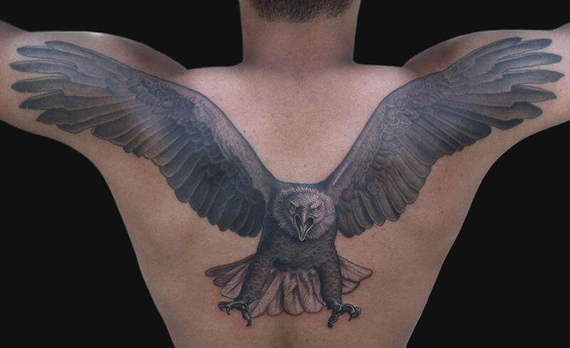 Update more than 71 eagle back tattoo designs latest  thtantai2