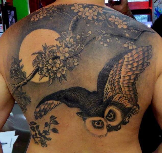 12+ Adorable Owl and Moon Tattoo Ideas PetPress