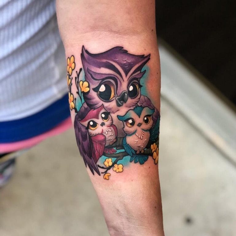 12+ Best Owl Family Tattoo Designs PetPress