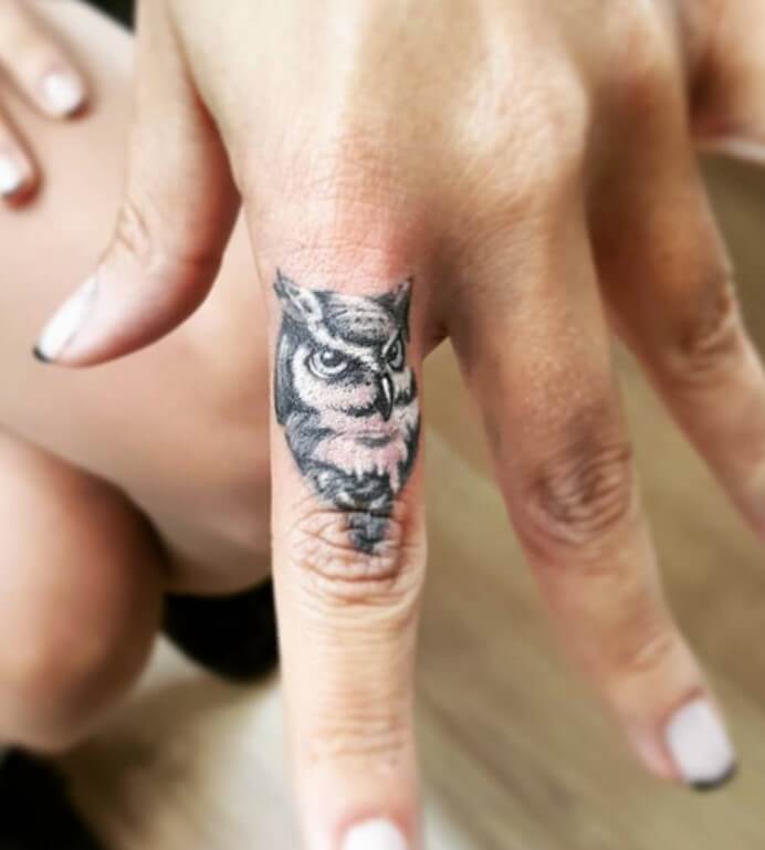 12+ Best Owl Finger Tattoo Designs and Ideas PetPress