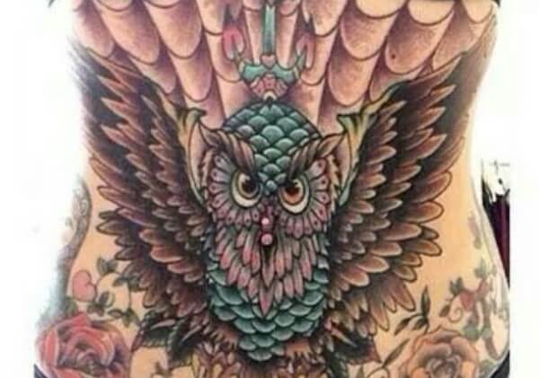 12+ Cool Owl Stomach Tattoo Designs and Ideas - PetPress