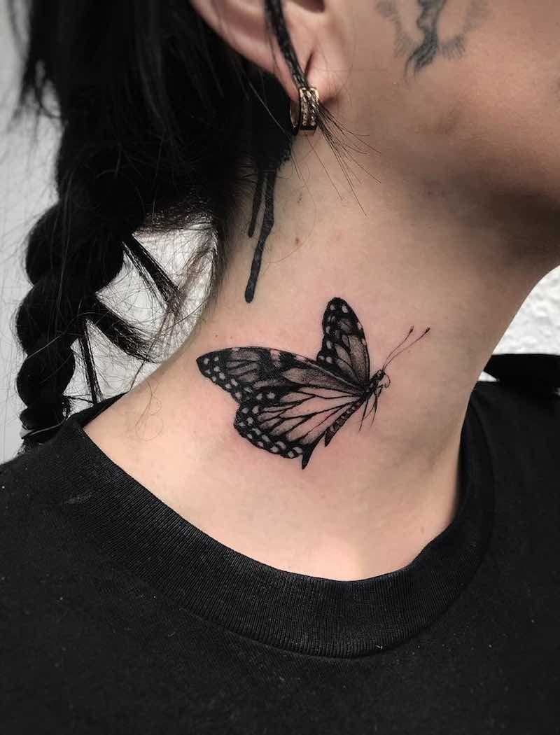 Best 10+ Butterfly Neck Tattoos That Will Inspire You To Ink Your Neck