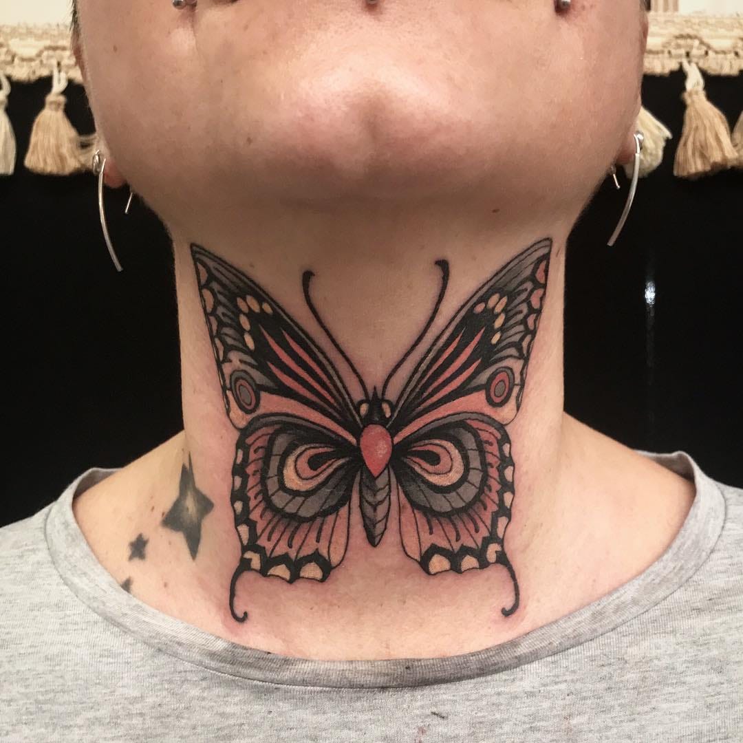 Best 10+ Butterfly Neck Tattoos That Will Inspire You To Ink Your Neck