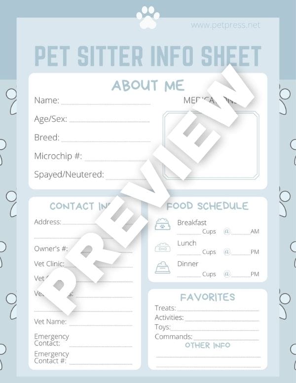 5 Best Pet Sitter Printables to Download Free Pet Sitter Checklist 5 Best Pet Sitter Printables to Download Free Pet Sitter Checklist