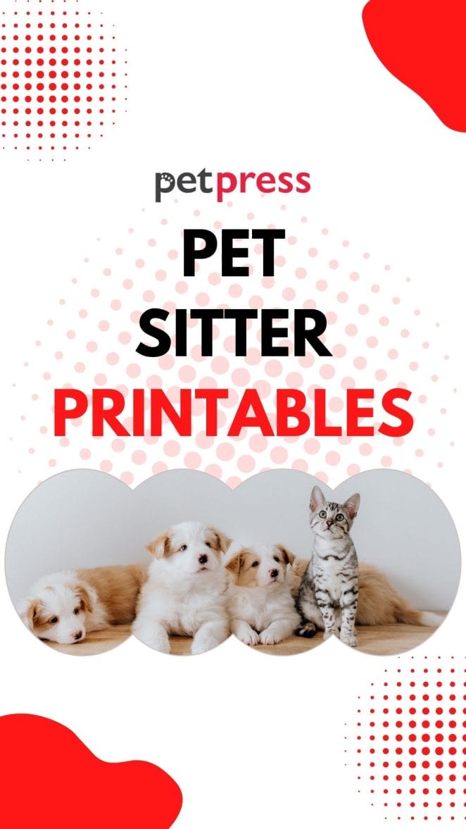 pet sitter printables