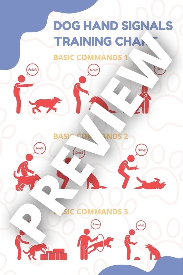 printable dog training hand signals chart pdf