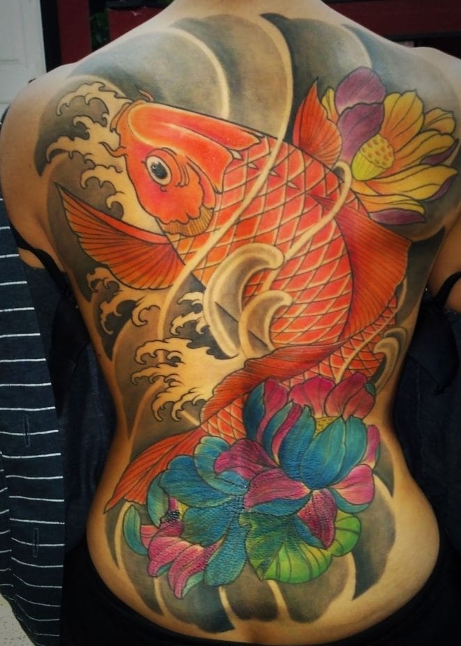 back koi tattoo